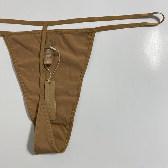 SKIMS Thin Line Thong Women's 3X Camel Brown T-string G-string Sexy NEW - Picture 7 of 10